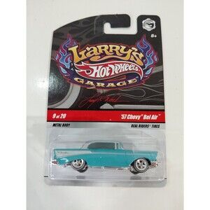 NIP Hot Wheels Larry's Garage 1:64 Die Cast Signed 1957 Chevrolet Bel Air Car